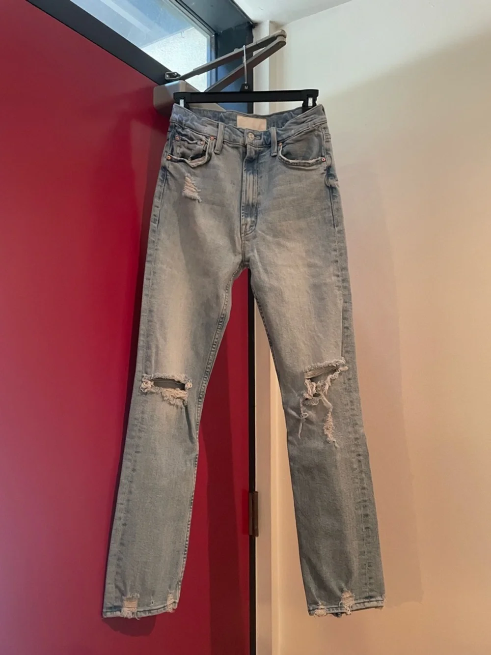 Mother High-Rise Light Wash Distressed Women’s Jeans - Picture 4 of 7